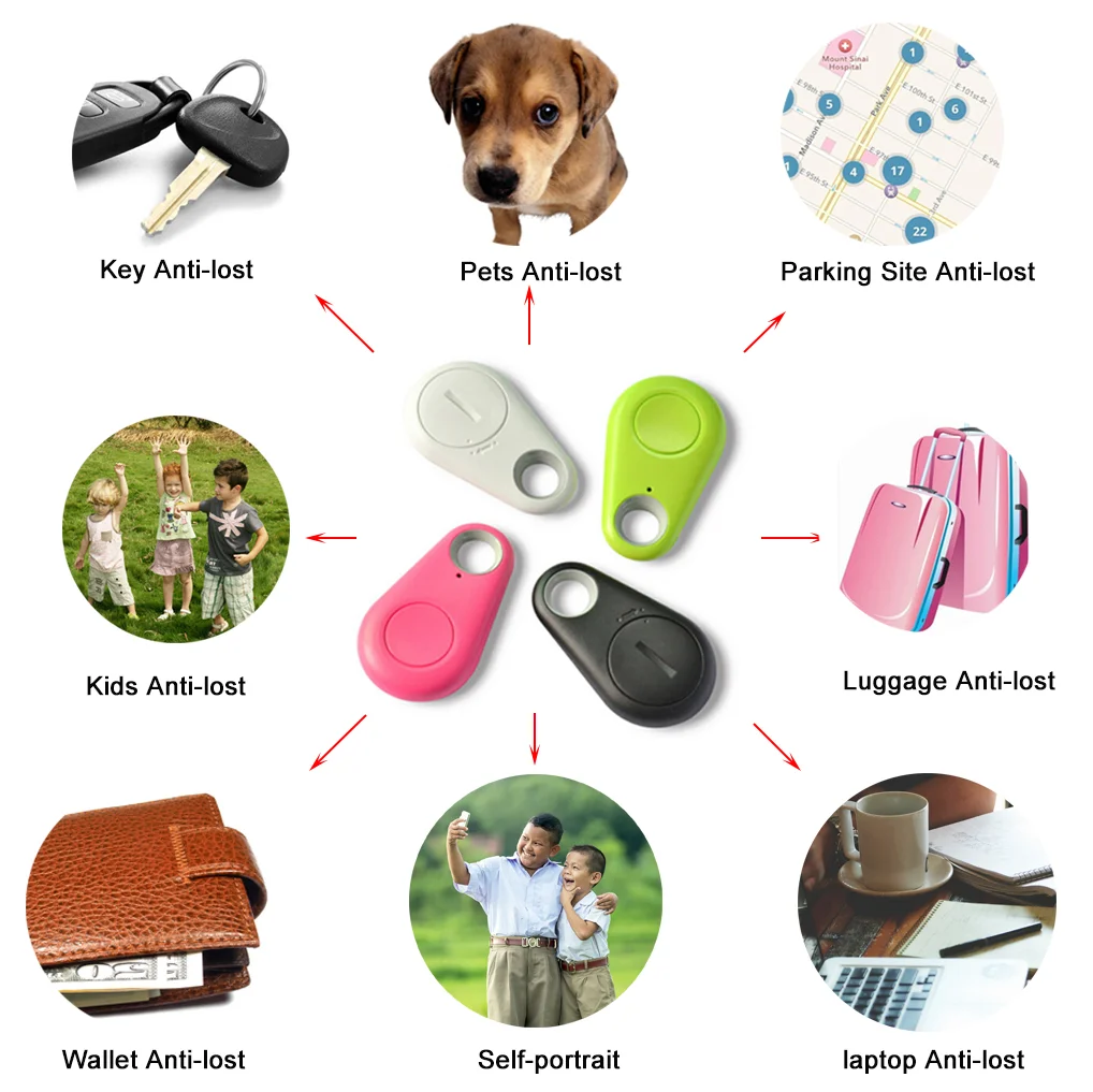 Pet Smart Gps Tracker Mini Anti-Lost Waterproof Blueteeth Locator Tracer For Pet Dog Cat Kids Car Wallet Key Collar