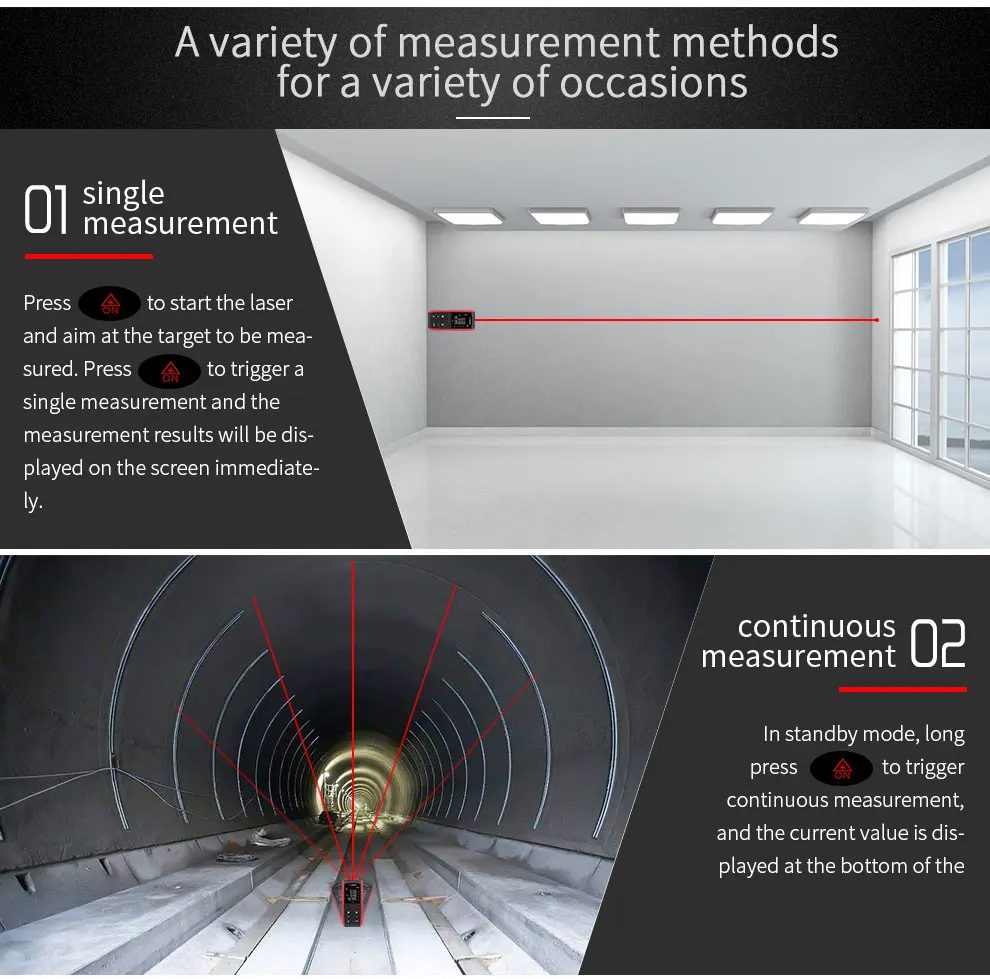 Digital Laser Tape Measure 80m Laser Rangefinder Accurate Distance Meter Construction laser RangeFinder