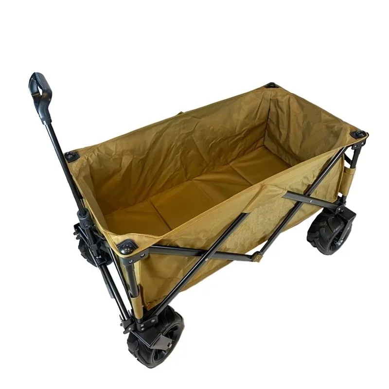 4 Wheels Folding Fhopping Cart with Bag Folding Storage Cart Golf Heavy Duty Cart