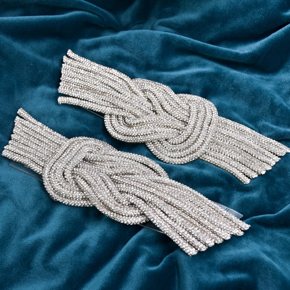 fashion bling semi finished shoe uppers material glass rhinestone diamond decorative for sandals/slipper