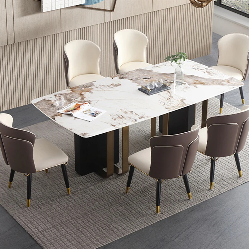 Fashion Luxury Marble Dining Table Set Homes Furniture Marble Dining Table And Chair