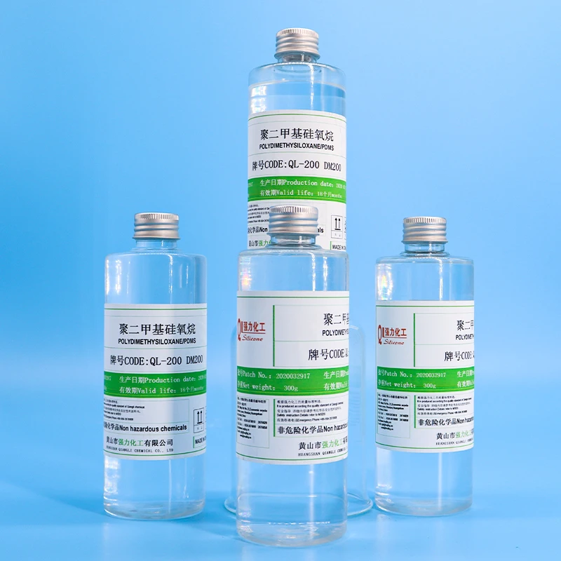 Qianglu  manufacturers directly supply 100-viscosity dimethyl 201 silicone oil as additive raw material for cleaning product