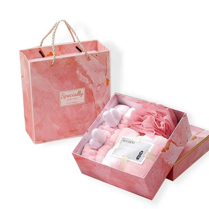 Personalized Gifts Promotional Bridesmaids Gift Sets Items bath shower with body sponge towel hair band