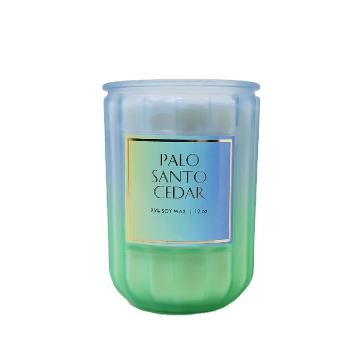 12Oz Luxury Eco-Friendly Frosted Candle Personalized Private Label Soy Natural Wax Scented Candles