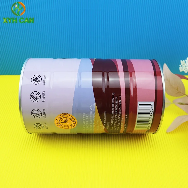 High quality 300g milk powder cans top covers with embedded spoons custom tin designs