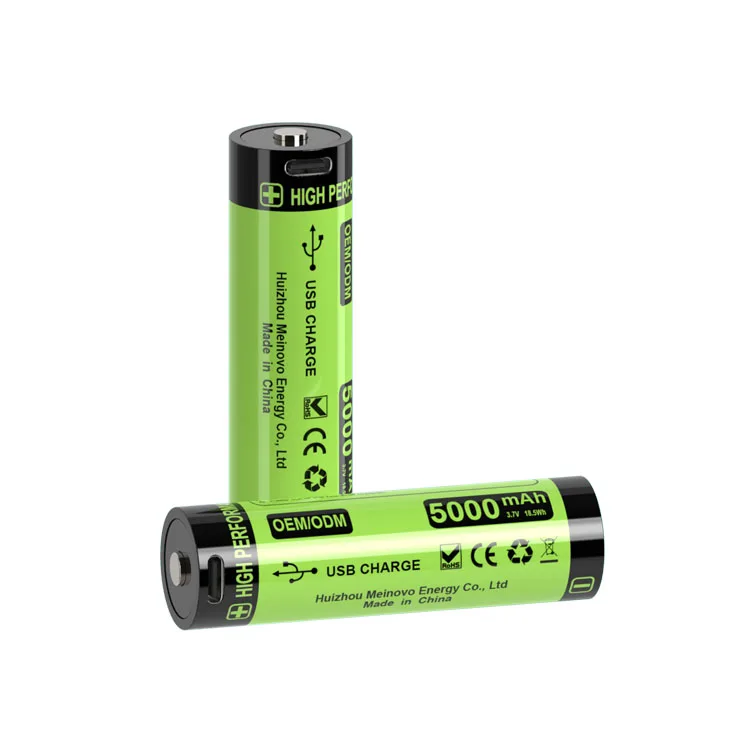Rechargeable 21700 batterie lithium ion battery 3.7v 5000mah rechargeable aa batteries USB flashlights torches