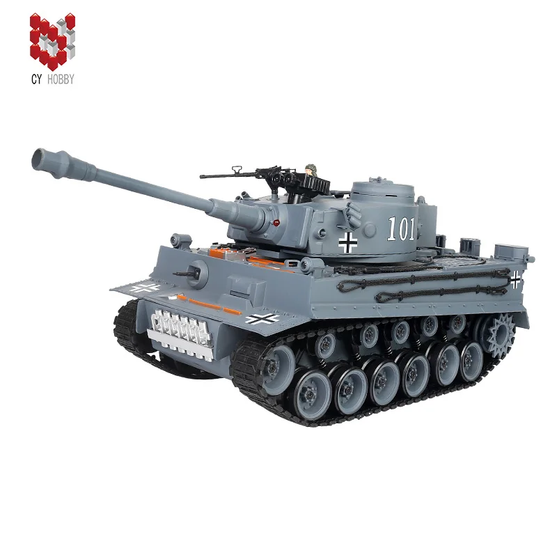 2,4G 1:18 20CH Немецкий Тигр RC Танк Игрушка боевой танк модель со светом и звуком