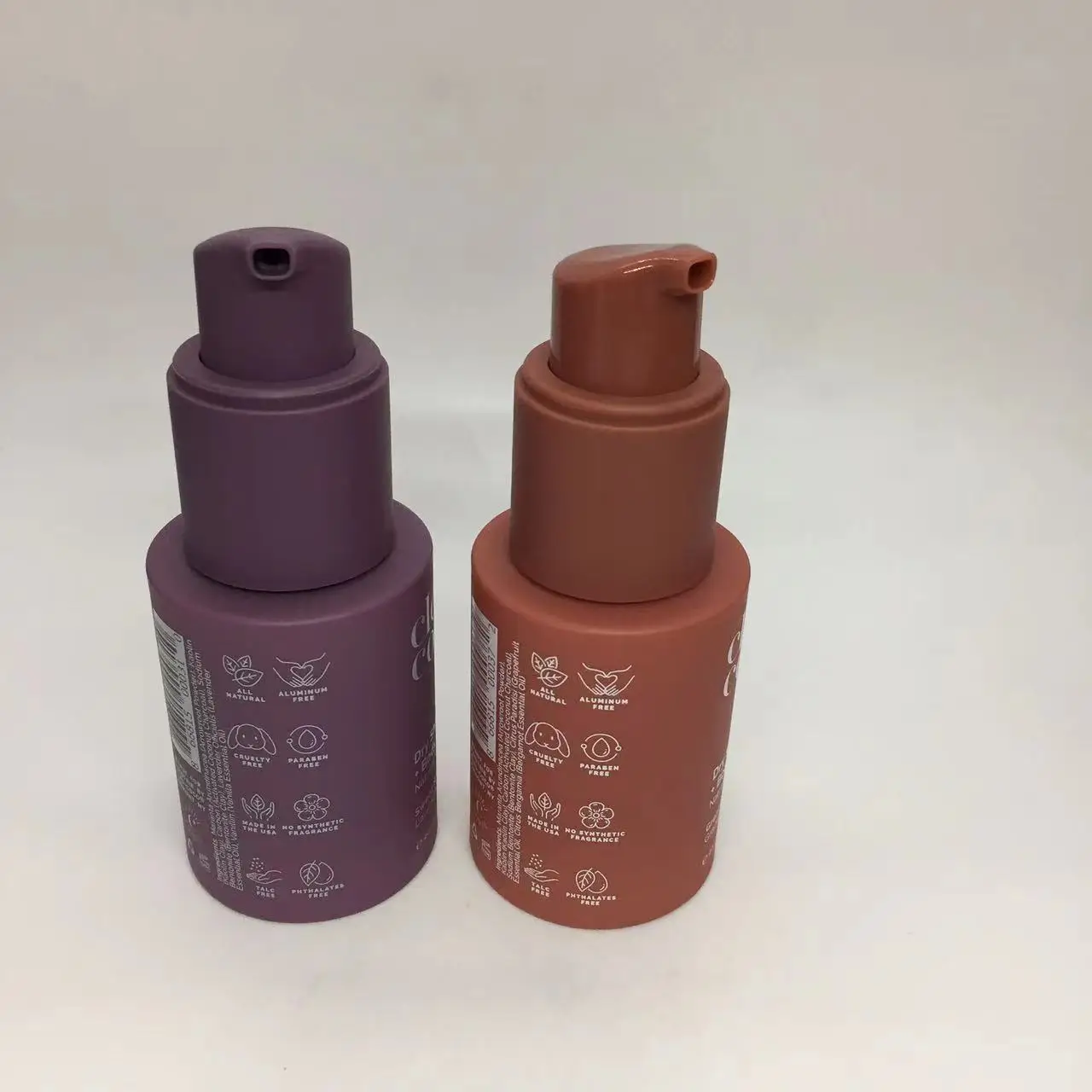 factory OEM RTS 120ml logo printing empty soft touch powder sprayer bottle