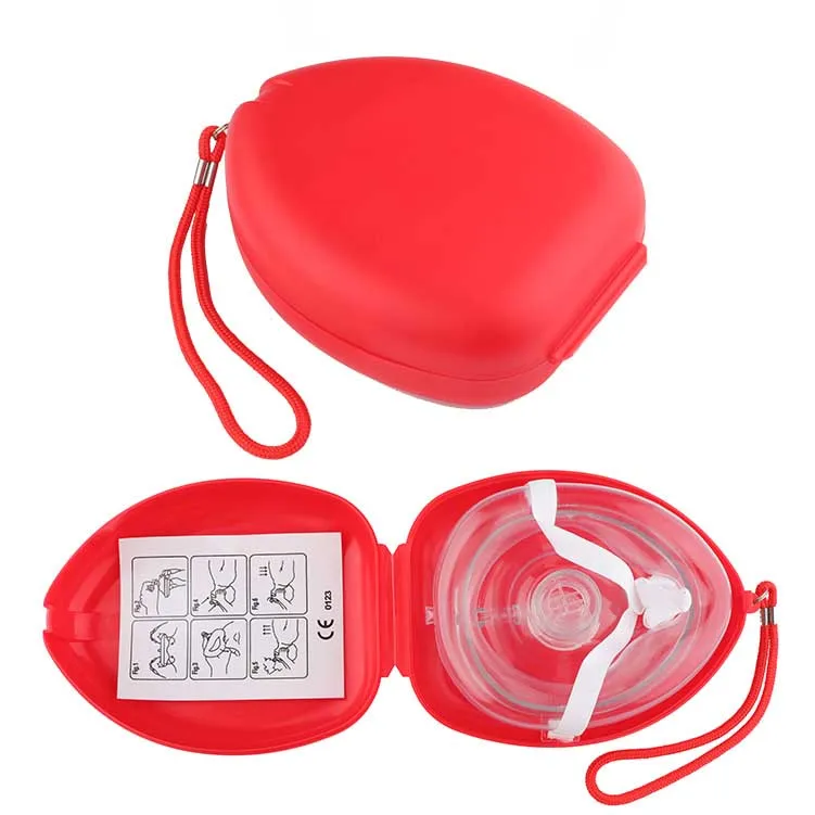 One way valve cpr mask mouth to mouth breathing respirator adjustable strap artificial respiration for frist aid training family
