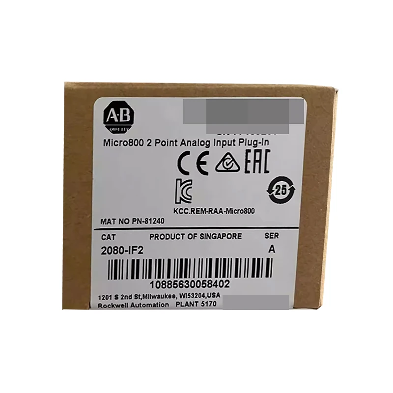 PLC IO Module Supplier 2080-IF2 Micro800 IO Module Analog Input 10V In Stock
