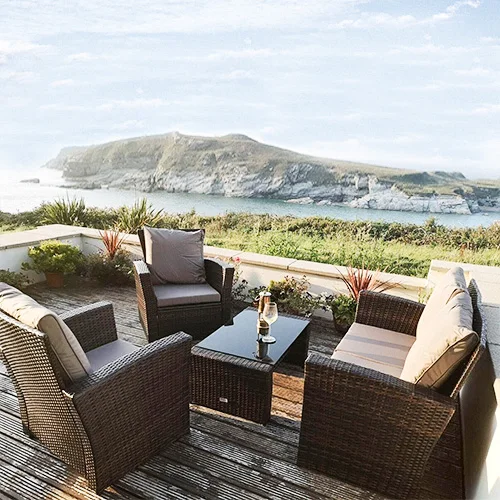 Factory Directly Sale! Rattan Garden Sofa and Coffee Table Set Classic Popular Style Outdoor Furniture