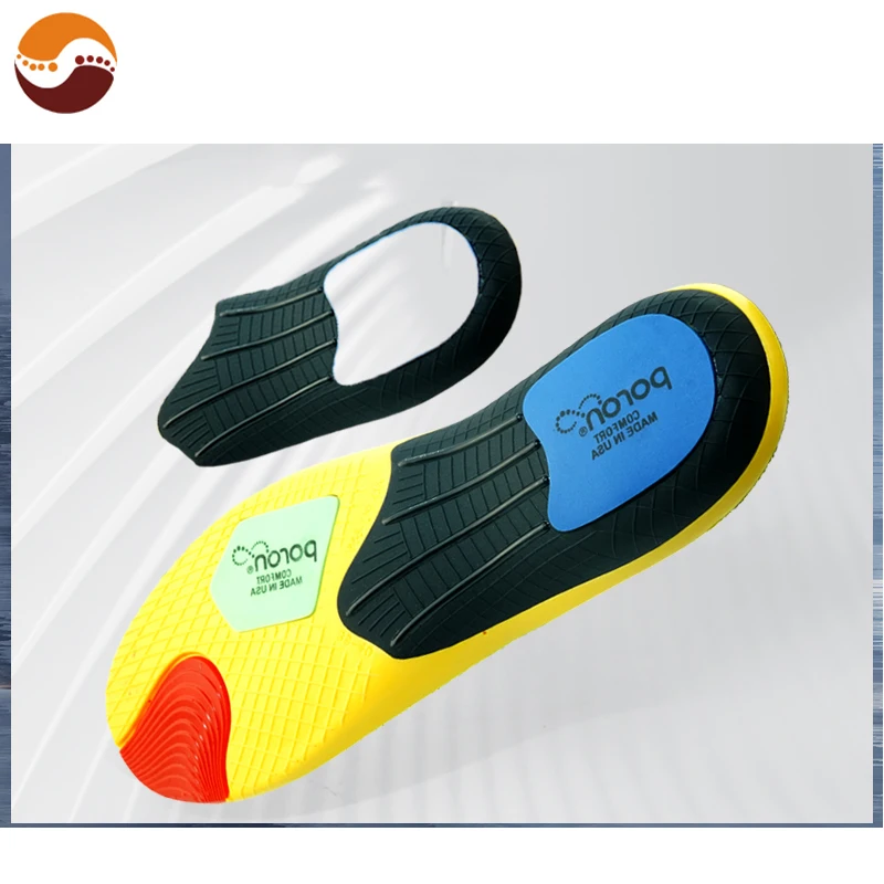 2020 New Design Soft PU PORON Double Shock Absorption TPU arch support insoles
