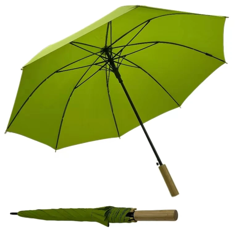 Custom Logo 190T Pongee Material One-Piece Full Body Straight Golf Umbrella Automatic Open & Close for Rain Sun Travel Gift