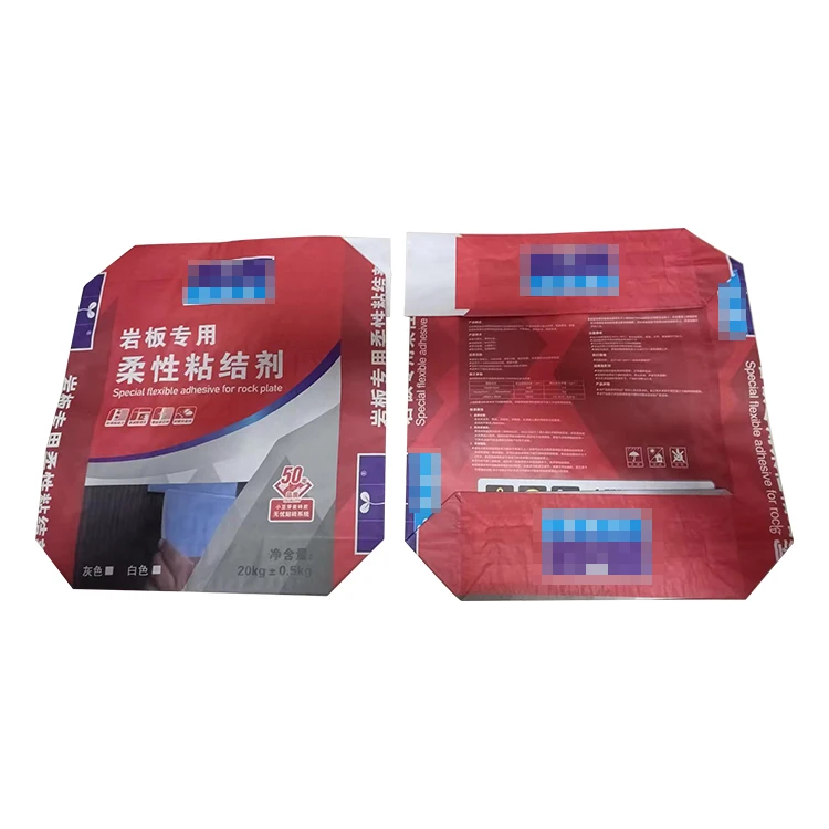China Factory Good Quality New Customized Disposable 20kg Motar Kraft Paper Valve Pocket Sacks