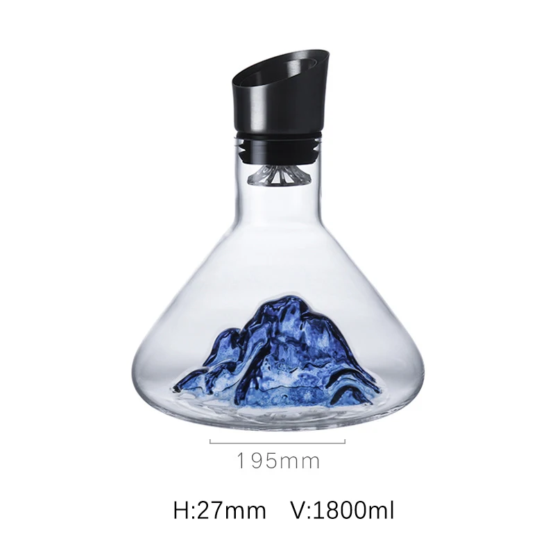 Customized Luxury Iceberg Red Wine Decanter Crystal Glass Quick Wine Decanter