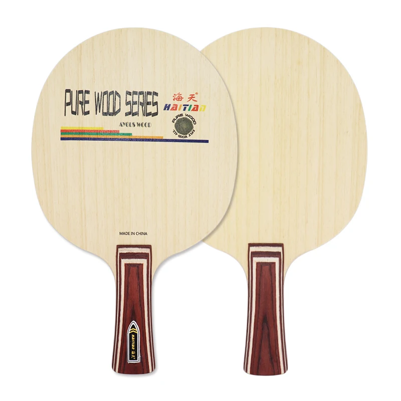 Haitian Oem 5 Ply Pure Wood Pingpong Paddle Ayous Table Tennis Blade