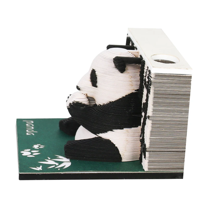 New Arrival 1PC 217 Sheets Memo Pad Panda 3D Art Notepad Paper Card Craft 3D Non-Stick Sticky Note Pad For Birthday Gifts