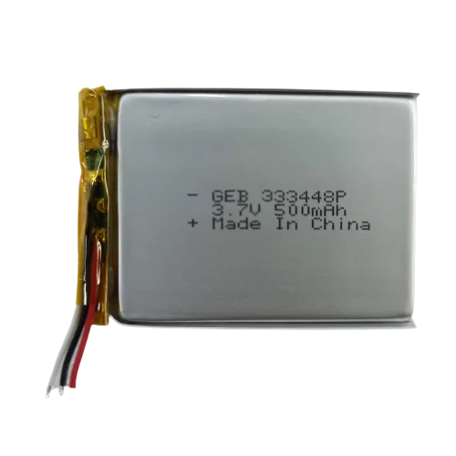 
333448 3.7V 500mah deep cycle and high power prismatic rechargeable lithium polymer batteries GPS battery toy battery 