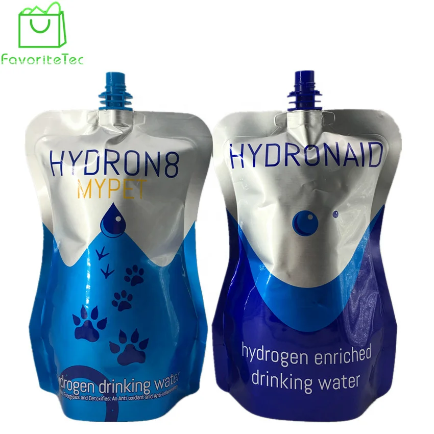 Custom Print 200ml 500ml 1000ml Liquid Aluminum Foil Packaging Shape Stand Up Drink Pouch Bag With Spout Cap