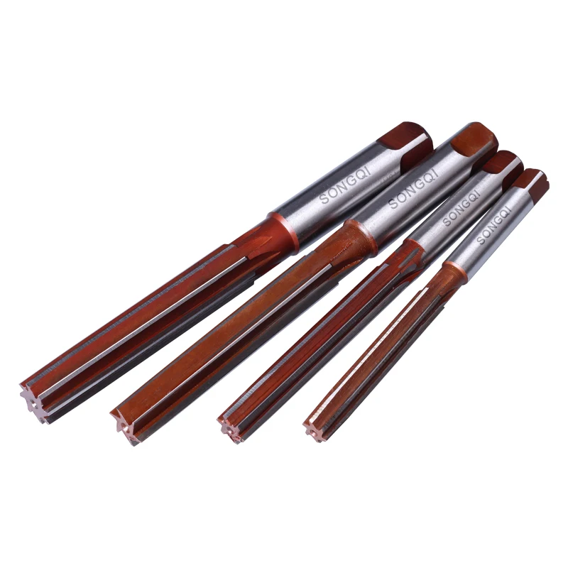 SONGQI High Precision Tungsten Carbide Hand Reamer Straight Shank H7 Carbide Reamer For Stainless Steel