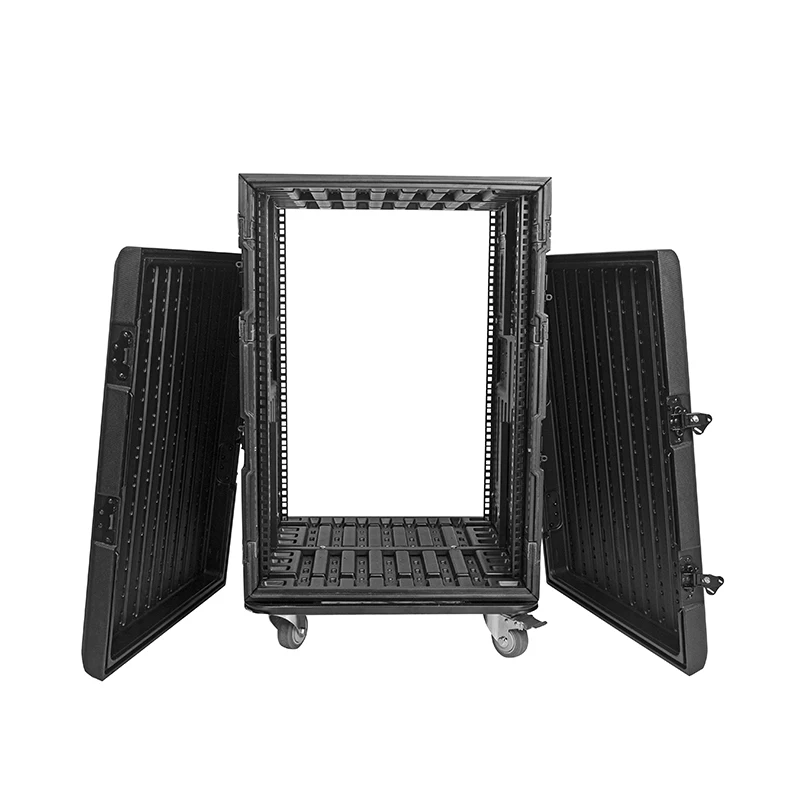 Yinyun Amplifier Effect Rack Flight Case Plastic ABS 8U Audio Rack Case with pulleys