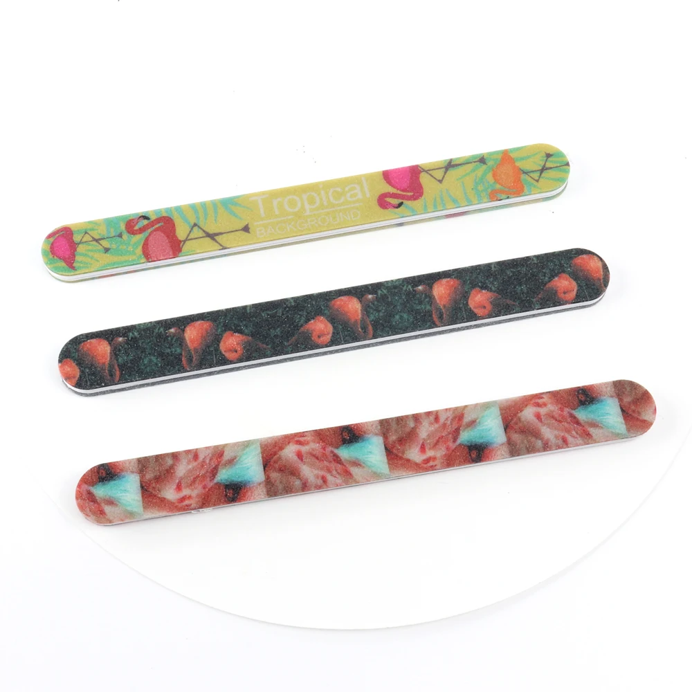 Wholesale customized low price patterns design reusable nail files double side Nail Polish File