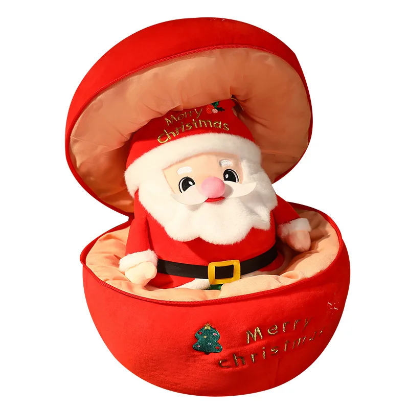 Factory custom Christmas gift Santa Claus elk doll apple pillow case Christmas tree plush toy