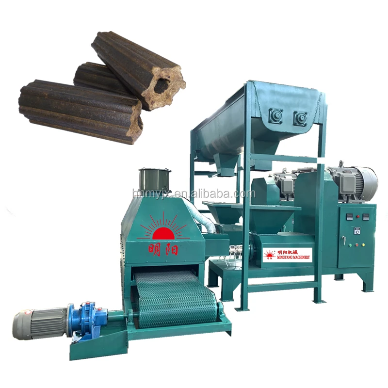 Wood briquettes machine heat pressure Pini Kay 4-corner and 8-corner
