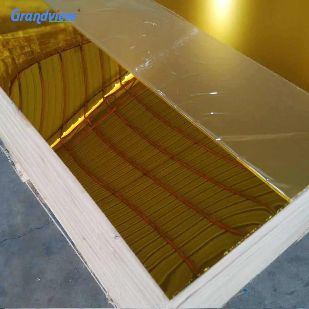 Popular Flexible Gold Decorative Acrylic Plastic Mirror Sheet