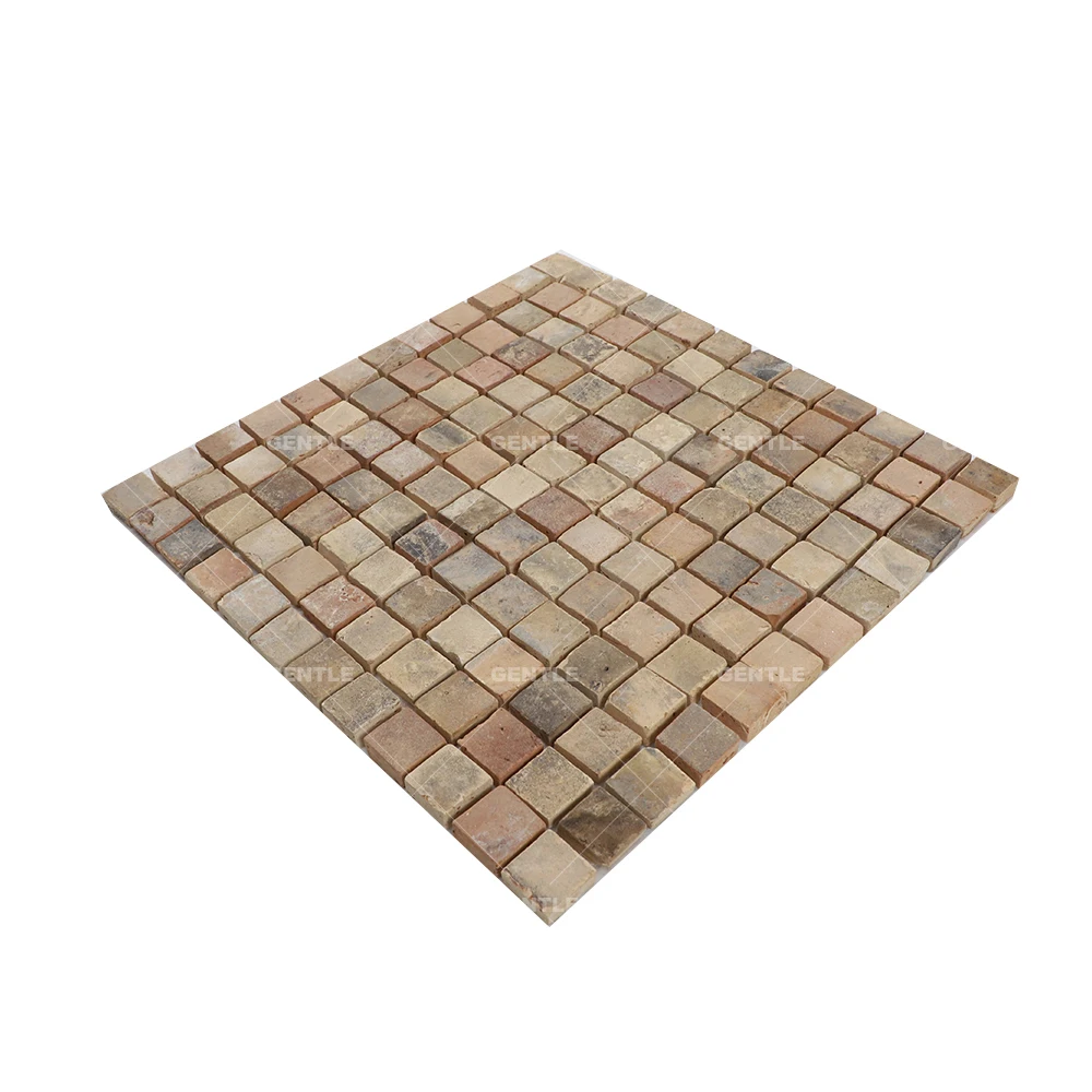 Oldest architectural materials red terracotta mosaic tiles for living room decoration