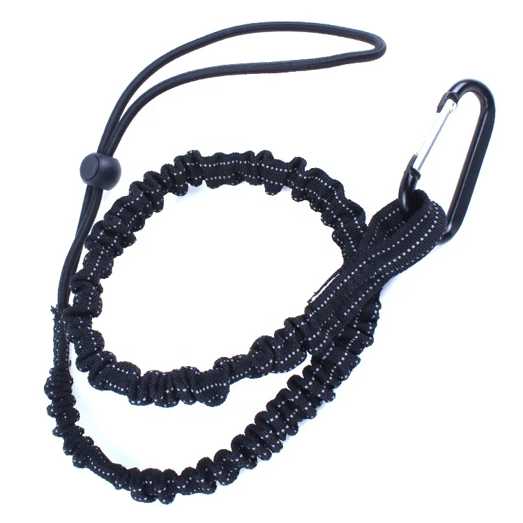 High quality nylon reinforced non-slip elastic adjustable tool safety lanyard