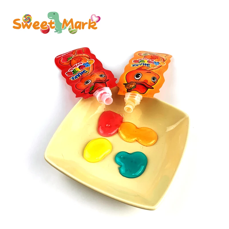Assorted fruit flavored Snake syrup candy jam candy