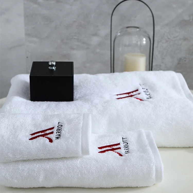 Wholesale custom high quality soft white luxury hotel 100% cotton bath towel