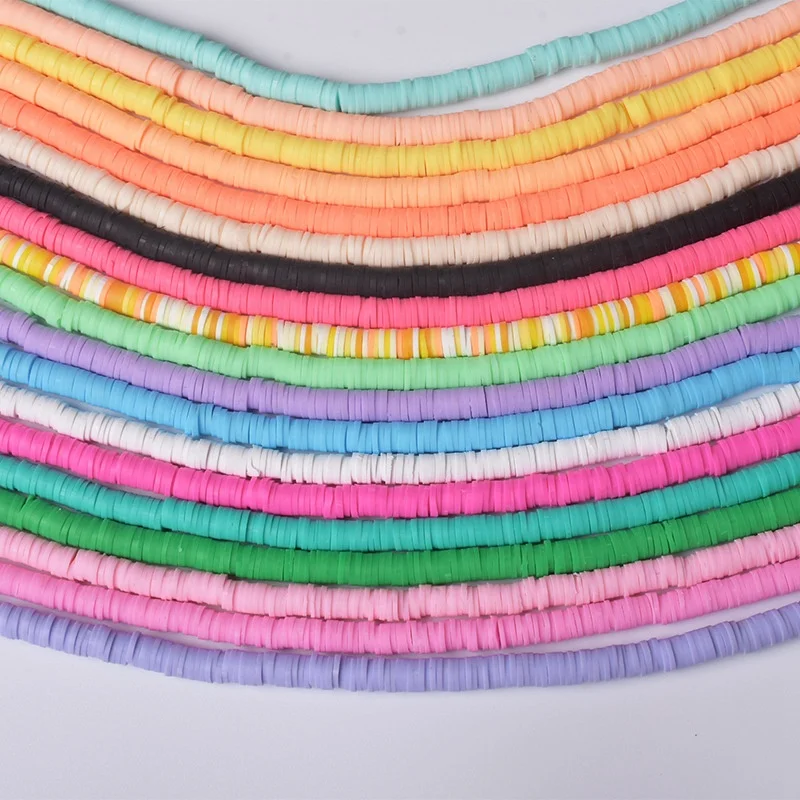 Wholesale 5mm 6mm Boho Polymer Clay Spacer Beads For DIY Jewelry Making Necklace Bracelet Nail Art Accessories