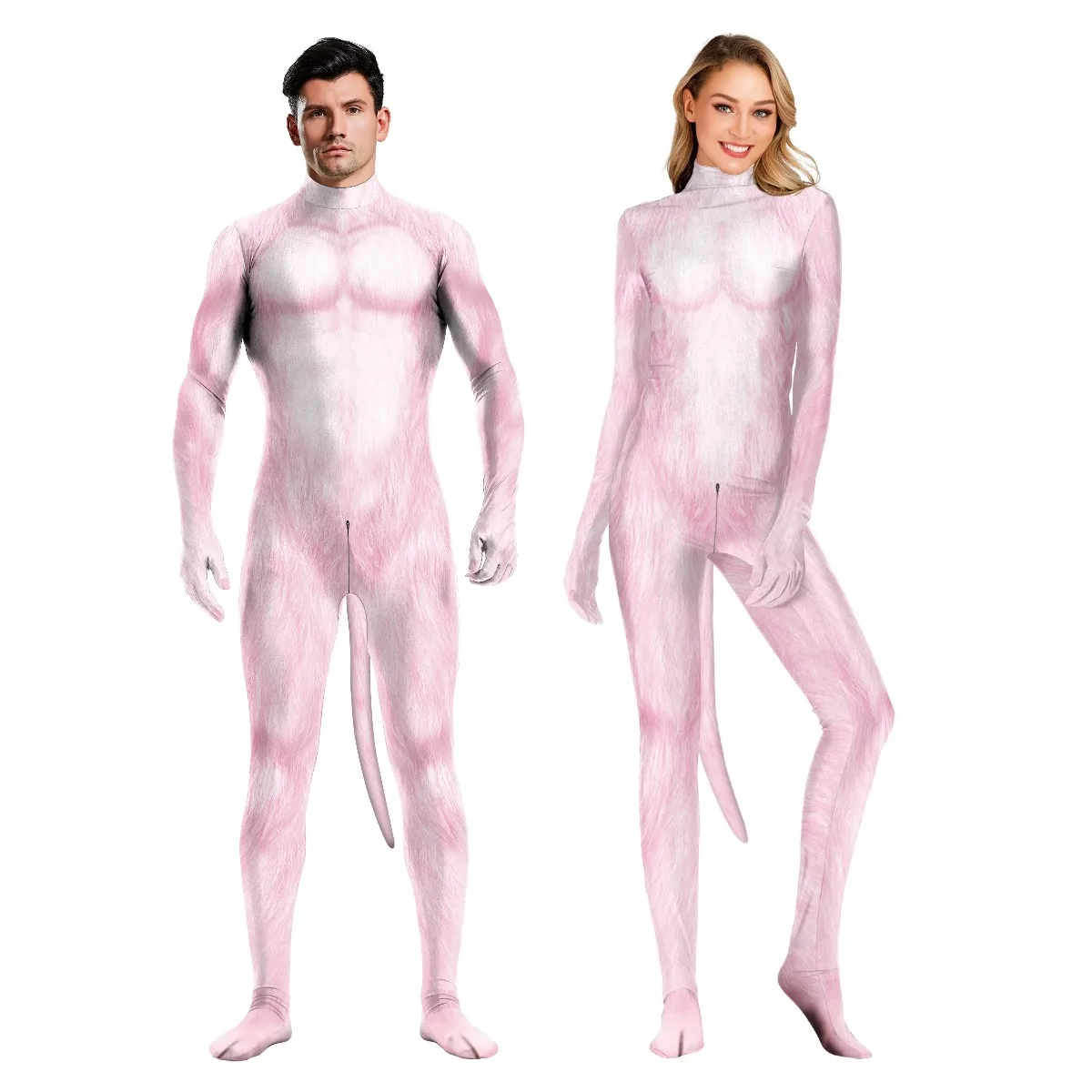 NADANBAO Custom 3D Printing Costume Pink Color Animal Cosplay Women Costume Halloween Costume Men For Party