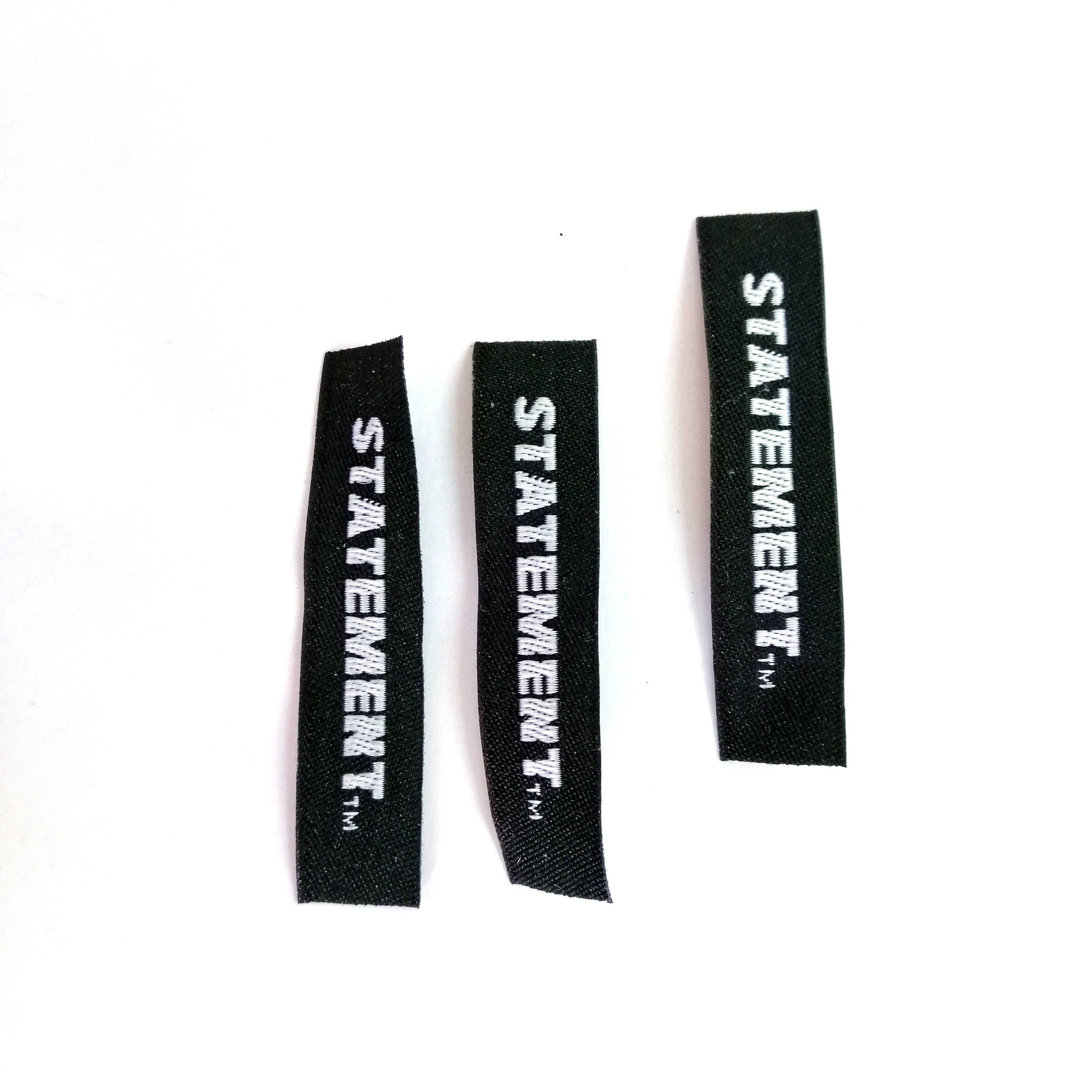 Sew on Clothing Accessories Custom Machine Woven Damask Brand Name Neck Tags and Labels for Shirt
