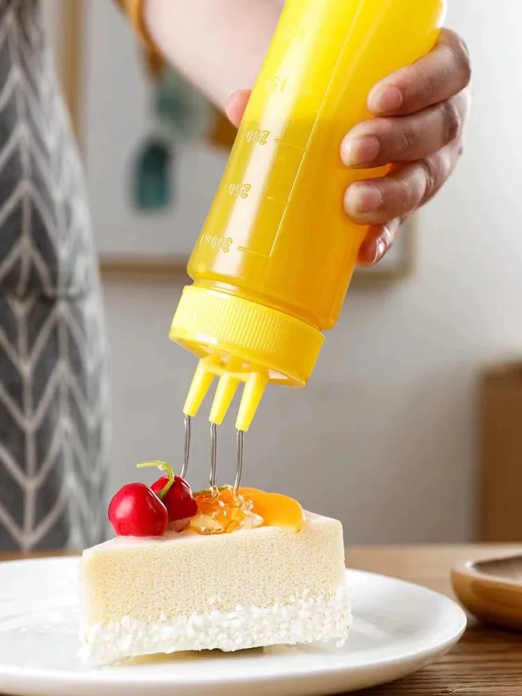 360ML Food Grade BPA-Free Refillable PET BBQ Chill Ketchup Sauce Dispensing Bottle with 360ML Nozzle Hotel & Restaurant Supplies
