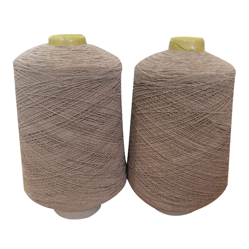 90#7575 black white natural latex talcum rubber thread elastic rubber polyester covered yarn