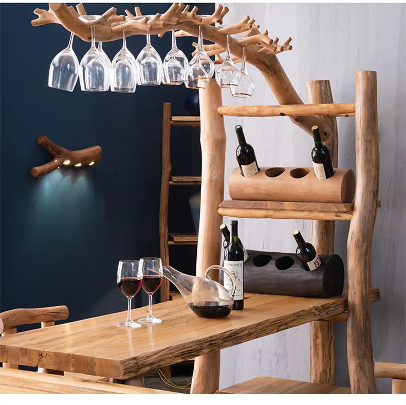 
Wholesale High Quality Wood Wine Rack Small Wine Storage Rack Display With 4 Bottles Holder 