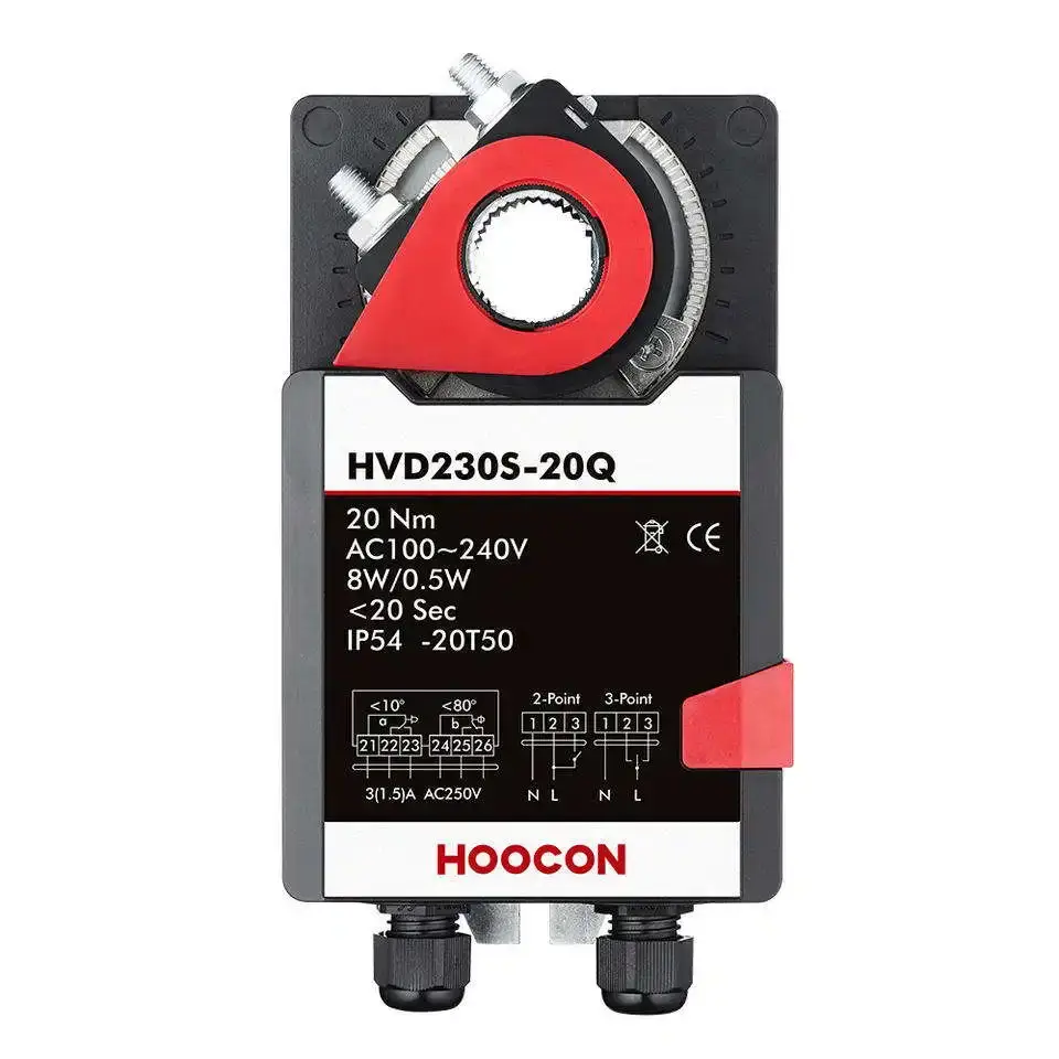HVAC System Motorized Fast Running Damper Actuator 20Nm 24V Control Actuator for Sale
