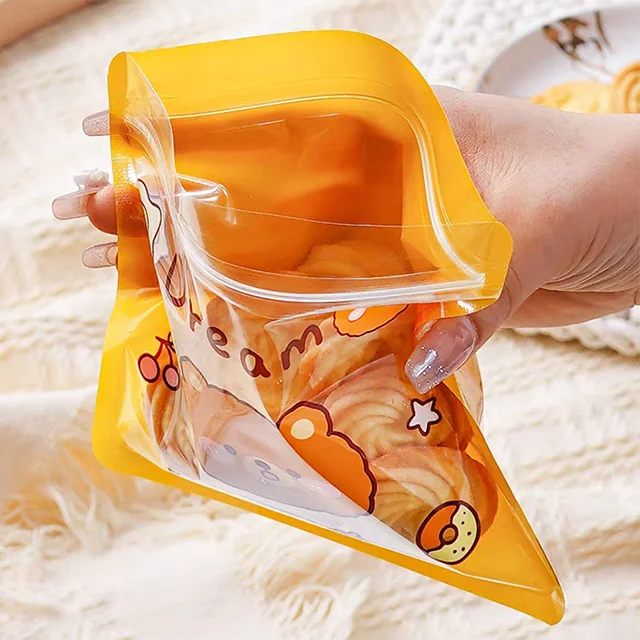 Custom Printing  3 Side Seal Sachet Pouch Ziplock Plastic Heatseal Edible Mylar Candy Biscutes Cookies Snack Food Packing Bag