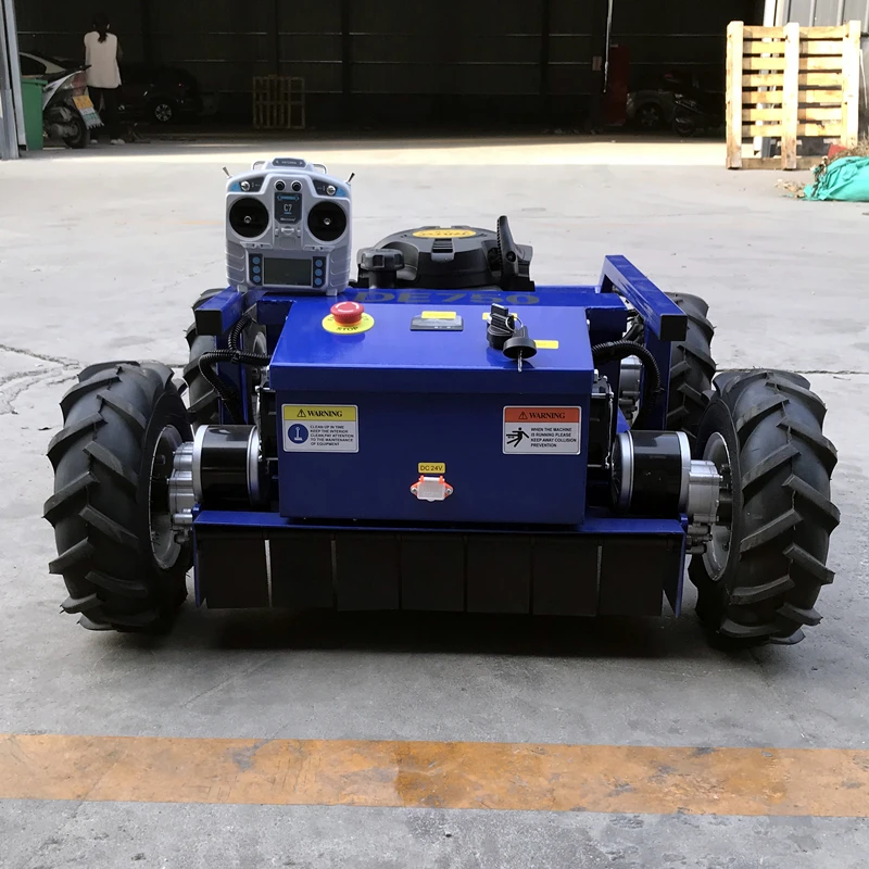 New robot remote lawn mower tire type can climb slope mini robot lawn mower for home farm garden golf course