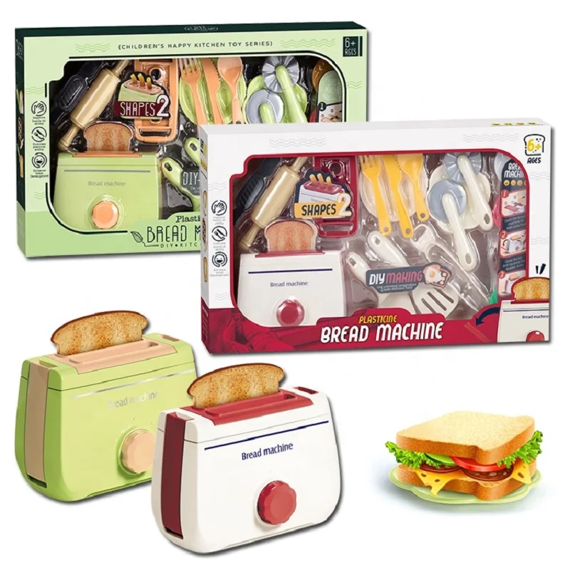 Wholesale Kids DIY Colorful Plastic Tools Set Play Dough Plasticine Clay Bread Machine Toy