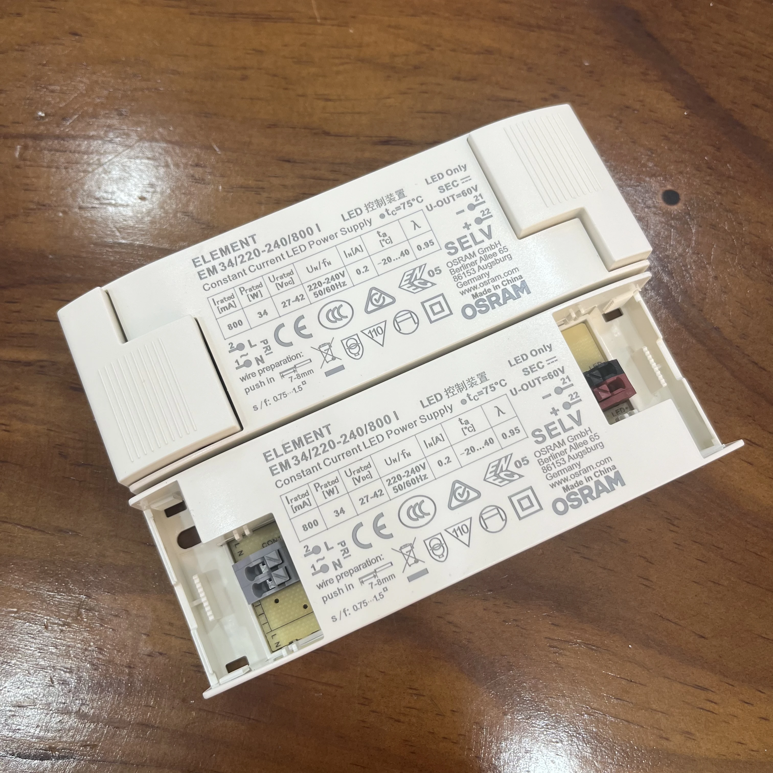 Оригинальный Osram привод EM 34/220-240/800 I 27V-42V 800mA постоянный ток светодиодный драйвер