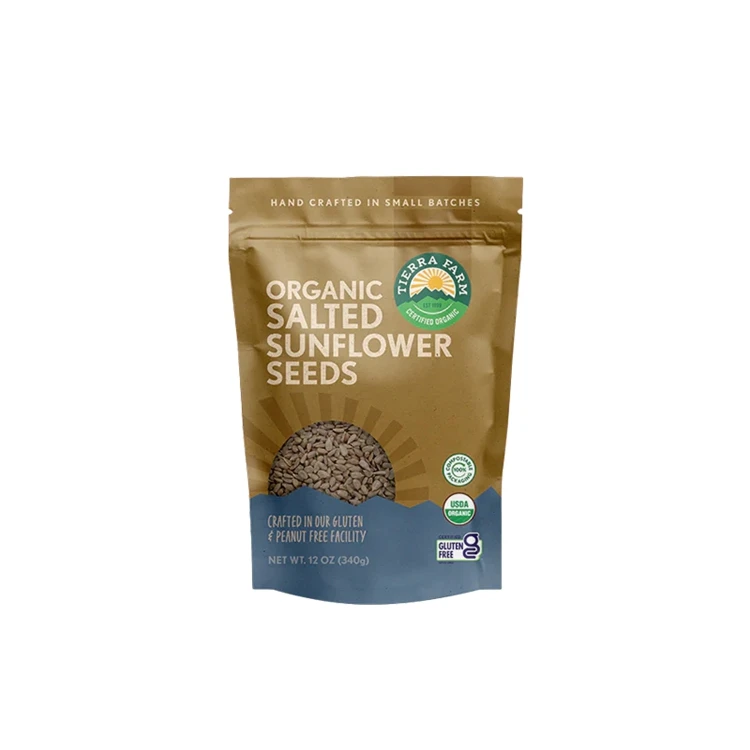 Customized Smell Proof Sunflower Seeds Packaging Bag Moisture Proof Stand Up Chia Seeds Pouches Aluminum Foil Dry Food Bag