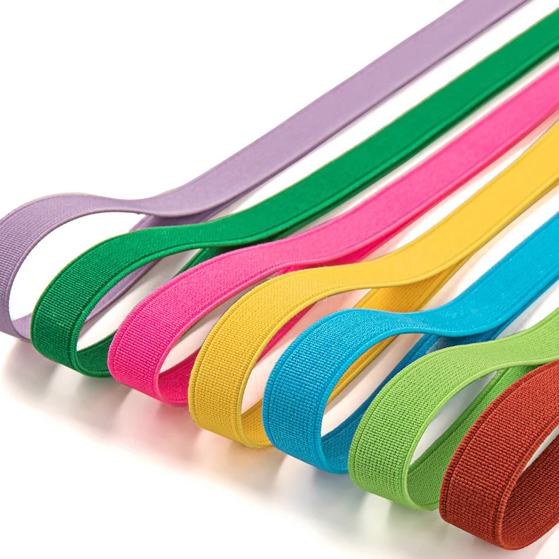 2024 High quality Factory Custom High Stretch Crochet Color Knitted Elastic Tape for Waistband/ Pants Strap/ Shoes