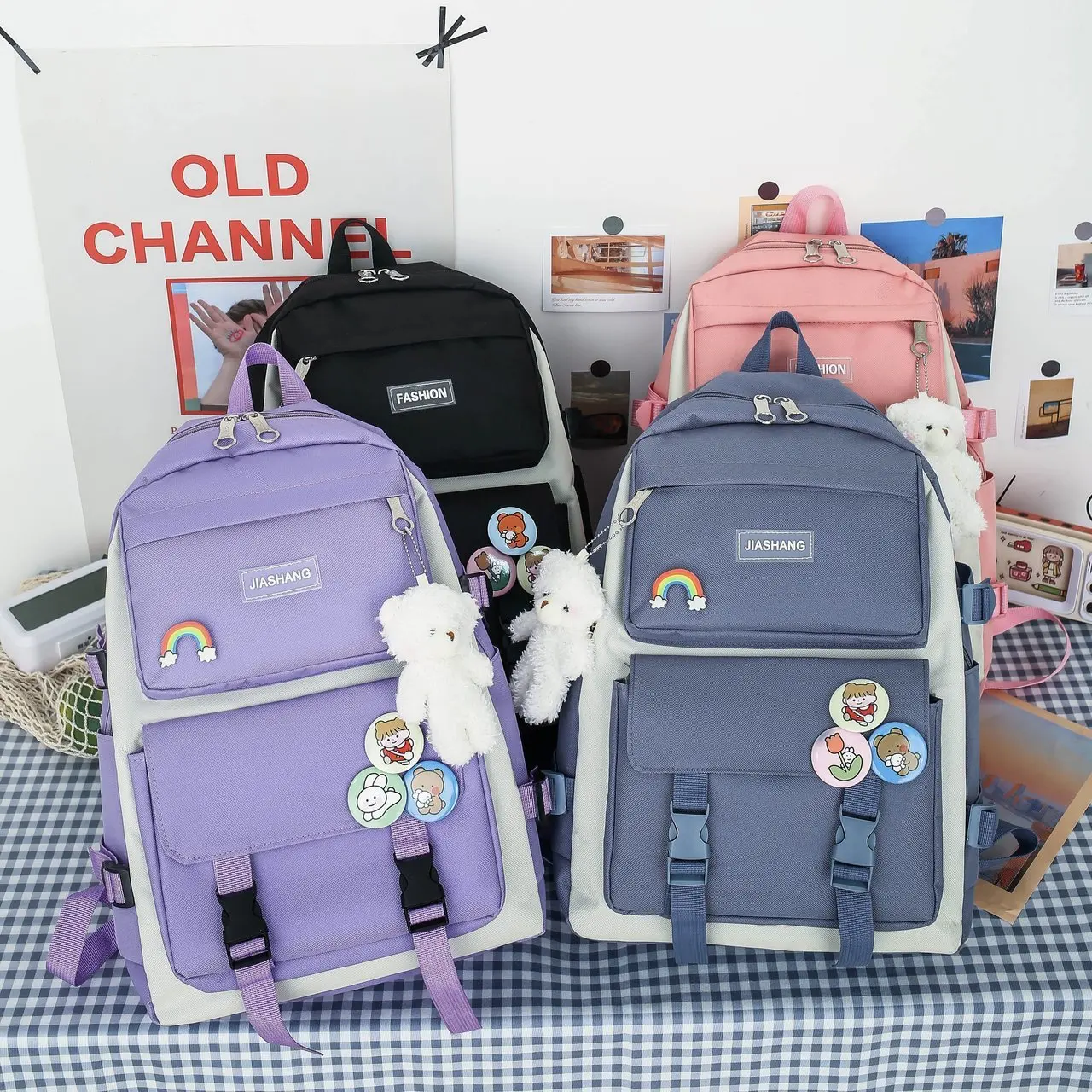 2024 Factory Wholesale School Backpack Set of 4 pcs High Middle Students School Bag sets Hot Selling Girls Large School Bag
