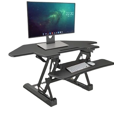 
Height Adjustable Stand up Desk Converter Sit to Stand desktop for dual monitor desktop office furniture VM-GLD07T 