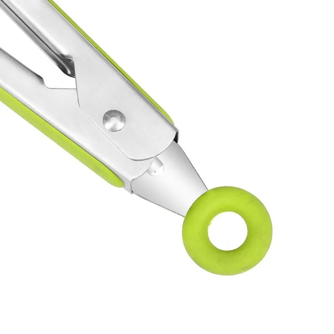 430 material silicone 12 inch food tongs stainless steel