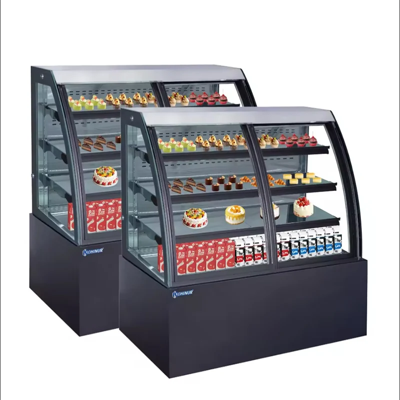 Ice Cream Scoop Curved Glass Refrigerator Continuous Display Chest Freezer Showcase Compress Chillers